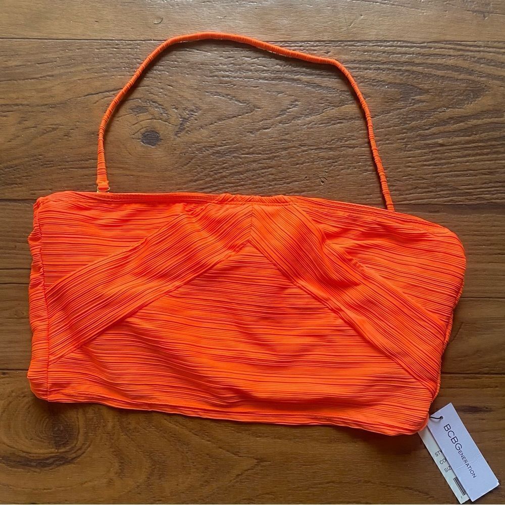 NWT BCBG Orange Bikini Top